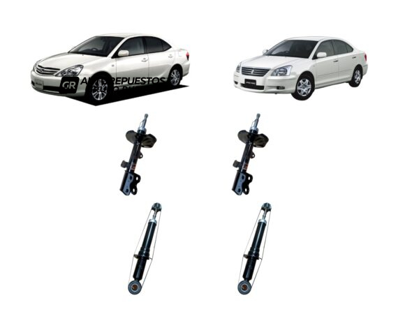 KIT 4 AMORTIGUADORES - TOYOTA PREMIO/ALLION ZZT240 2002-2007 4X2