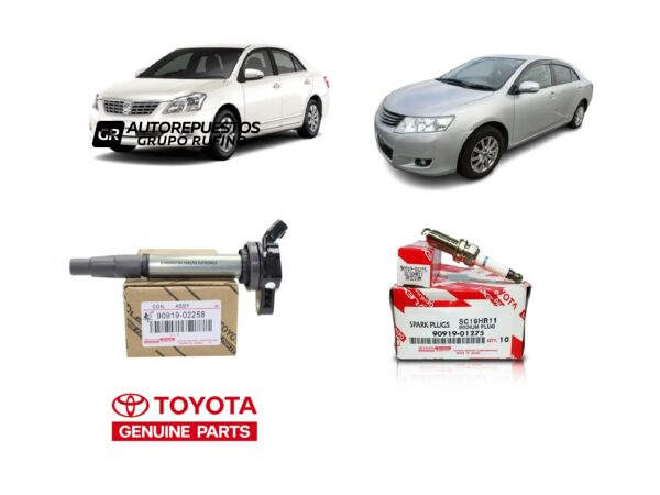 KIT 4 BOBINAS + 4 BUJIAS - TOYOTA 1.8 2ZR/3ZR NEW PREMIO/ALLION/AURIS/NOAH/VOXY