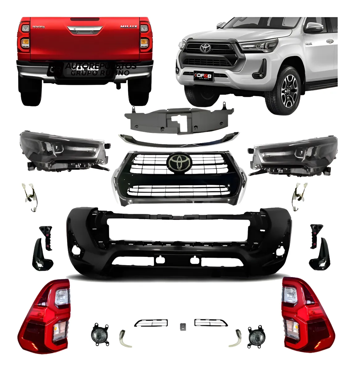 KIT FRONTAL TOYOTA HILUX - SRV 2016-2026